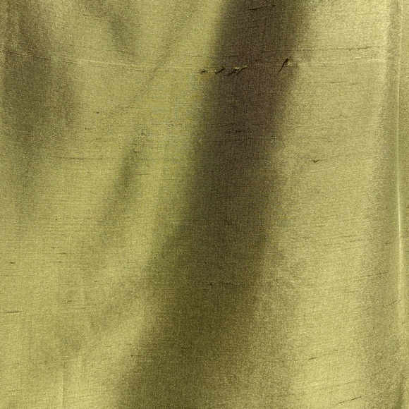 Vintage Kasper A.S.L. 100% Raw Silk Fabric Olive Green Pencil Skirt Size 10 EUC - Picture 3 of 7